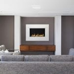 TWENTY6 Direct Vent Fireplace with White Surround